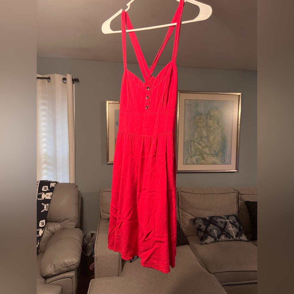 Hot Pink Crossover Dress